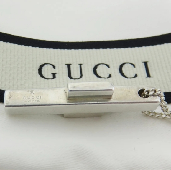 Gucci Luxury Cross ✝️ Sterling Silver Necklace - Picture 3 of 5